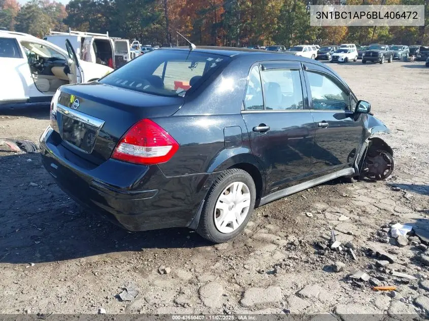 3N1BC1AP6BL406472 2011 Nissan Versa 1.8S