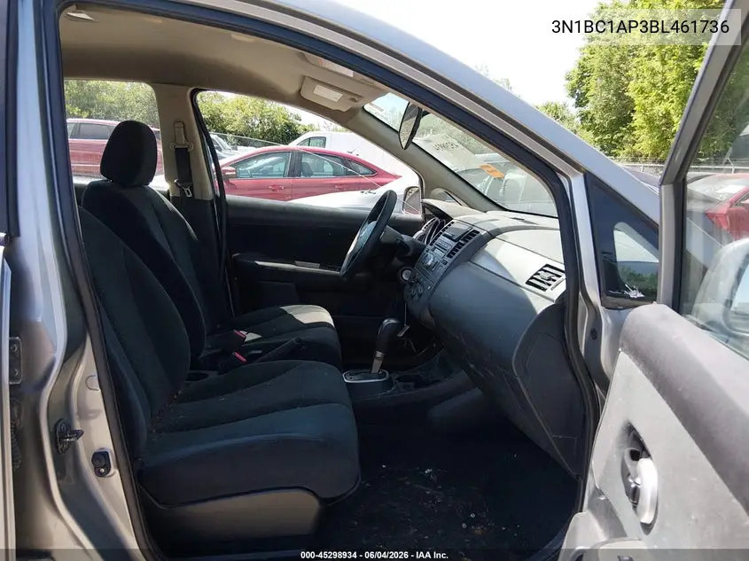 2011 Nissan Versa 1.8S VIN: 3N1BC1AP3BL461736 Lot: 45298934