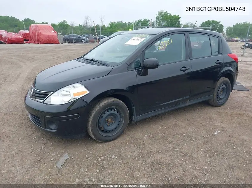 2011 Nissan Versa 1.8S VIN: 3N1BC1CP0BL504748 Lot: 45323351