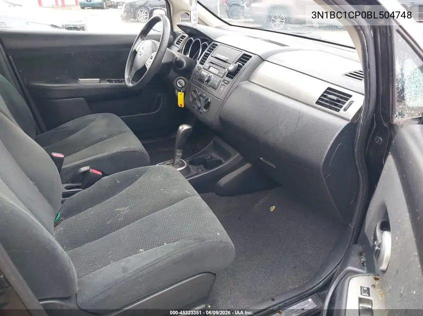 2011 Nissan Versa 1.8S VIN: 3N1BC1CP0BL504748 Lot: 45323351