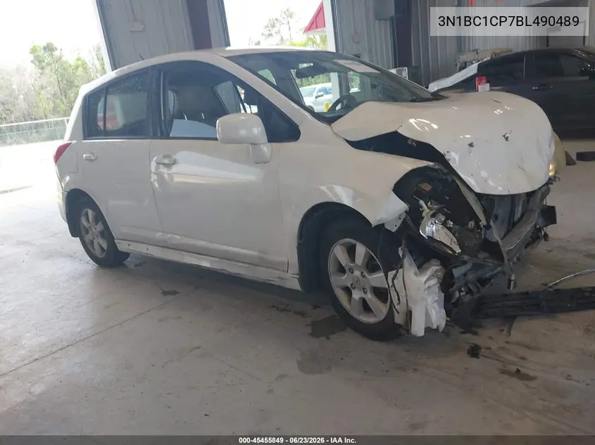 2011 Nissan Versa 1.8Sl VIN: 3N1BC1CP7BL490489 Lot: 45455849