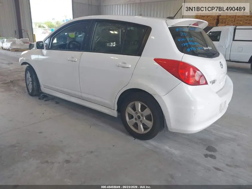 2011 Nissan Versa 1.8Sl VIN: 3N1BC1CP7BL490489 Lot: 45455849