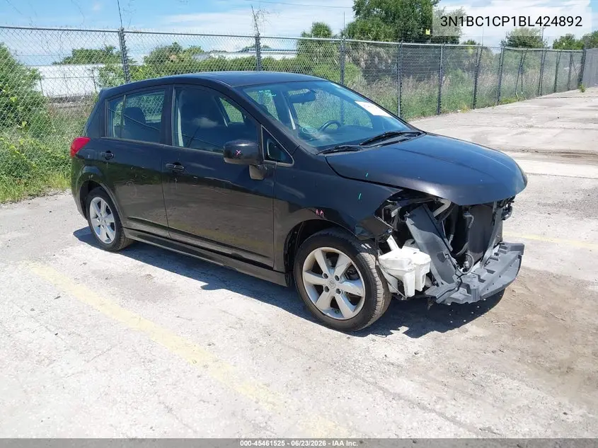 2011 Nissan Versa 1.8Sl VIN: 3N1BC1CP1BL424892 Lot: 45461525