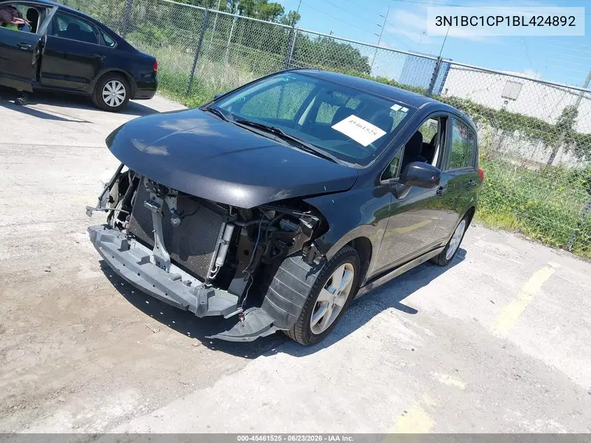 2011 Nissan Versa 1.8Sl VIN: 3N1BC1CP1BL424892 Lot: 45461525