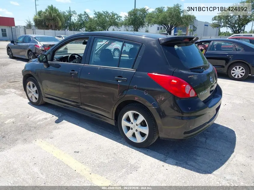 2011 Nissan Versa 1.8Sl VIN: 3N1BC1CP1BL424892 Lot: 45461525