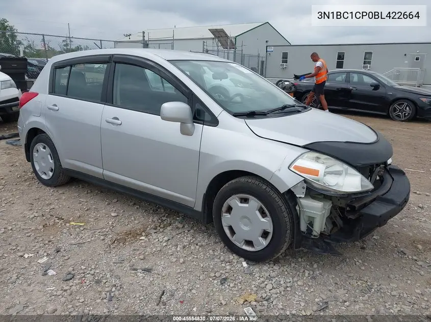 2011 Nissan Versa 1.8S VIN: 3N1BC1CP0BL422664 Lot: 45554830
