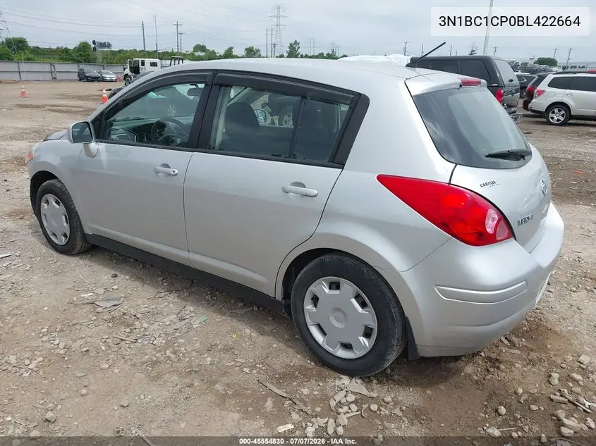 2011 Nissan Versa 1.8S VIN: 3N1BC1CP0BL422664 Lot: 45554830