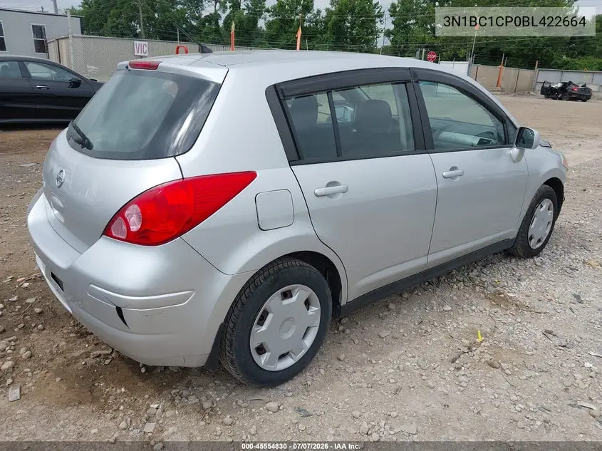 2011 Nissan Versa 1.8S VIN: 3N1BC1CP0BL422664 Lot: 45554830
