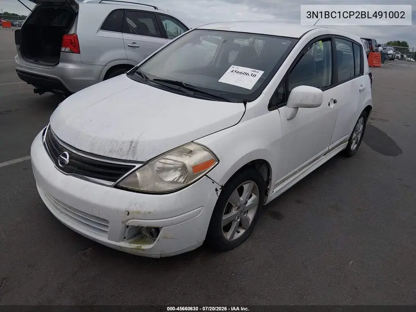 2011 Nissan Versa 1.8Sl VIN: 3N1BC1CP2BL491002 Lot: 45660630