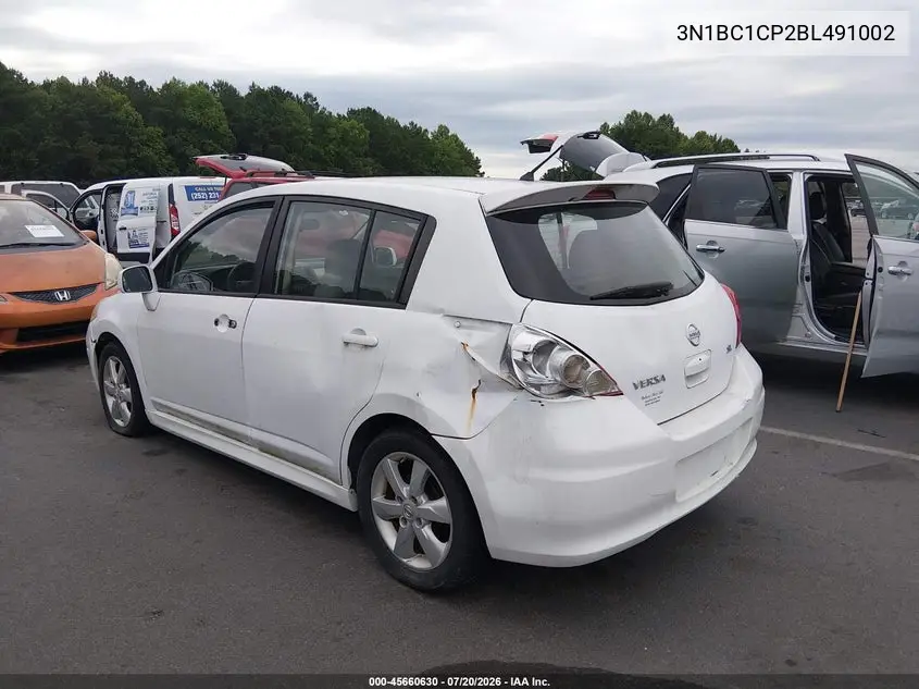 2011 Nissan Versa 1.8Sl VIN: 3N1BC1CP2BL491002 Lot: 45660630