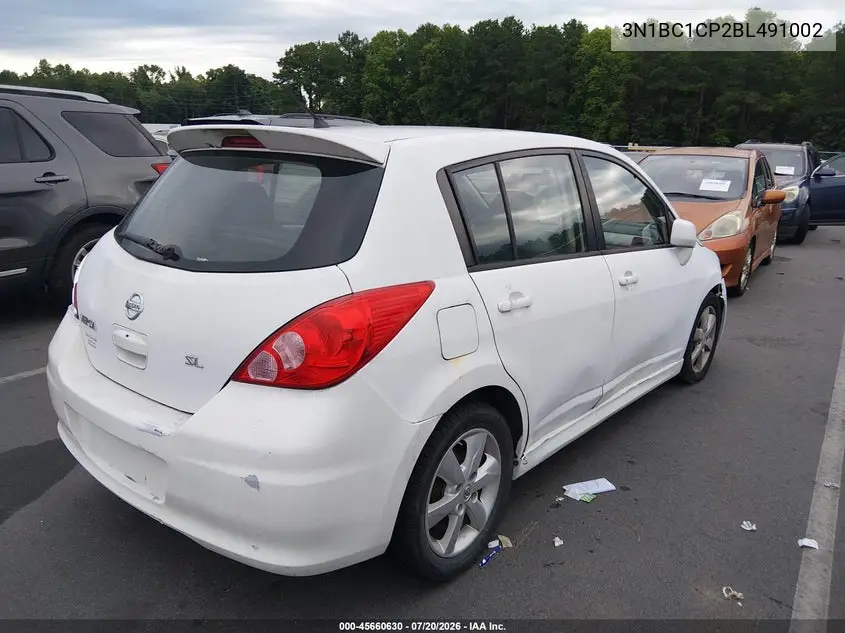 2011 Nissan Versa 1.8Sl VIN: 3N1BC1CP2BL491002 Lot: 45660630