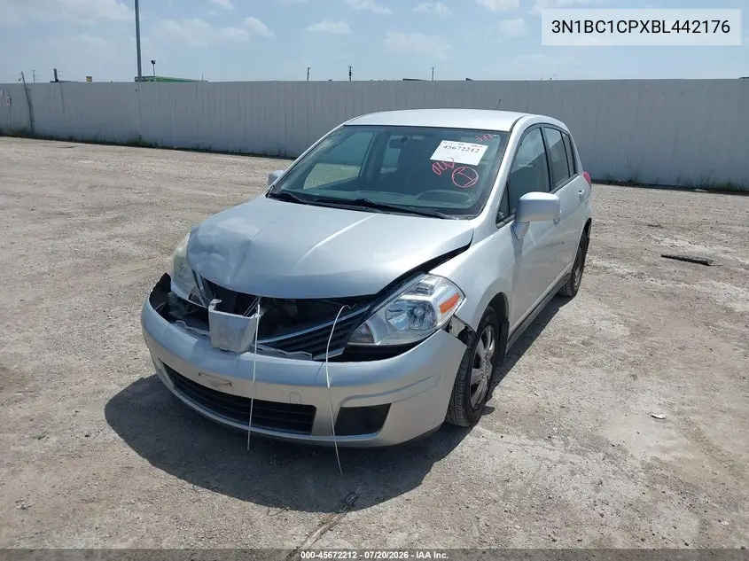 2011 Nissan Versa 1.8S VIN: 3N1BC1CPXBL442176 Lot: 45672212