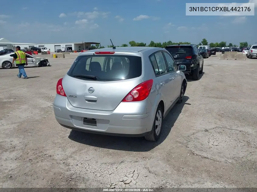 2011 Nissan Versa 1.8S VIN: 3N1BC1CPXBL442176 Lot: 45672212