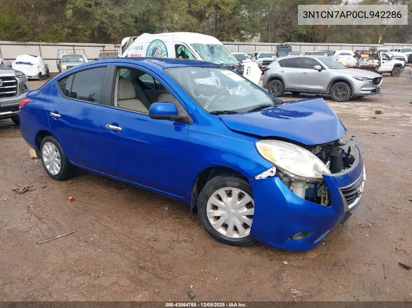 3N1CN7AP0CL942286 2012 Nissan Versa 1.6 Sv