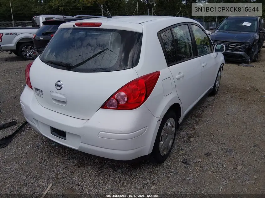 2012 Nissan Versa 1.8 S VIN: 3N1BC1CPXCK815644 Lot: 45658286