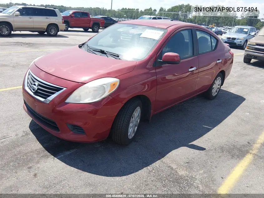 2013 Nissan Versa 1.6 Sv VIN: 3N1CN7AP9DL875494 Lot: 45486829