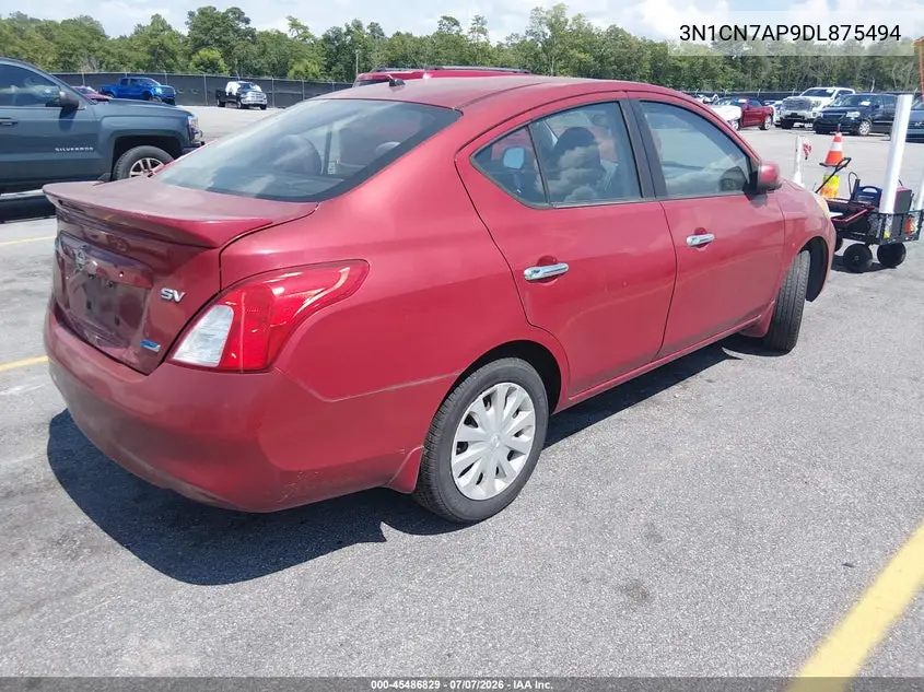 2013 Nissan Versa 1.6 Sv VIN: 3N1CN7AP9DL875494 Lot: 45486829