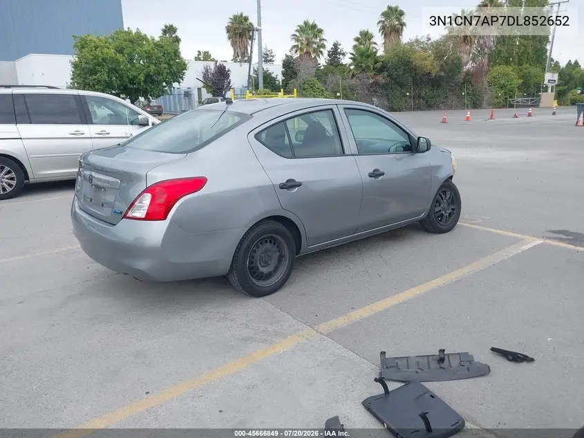 2013 Nissan Versa 1.6 S VIN: 3N1CN7AP7DL852652 Lot: 45666849