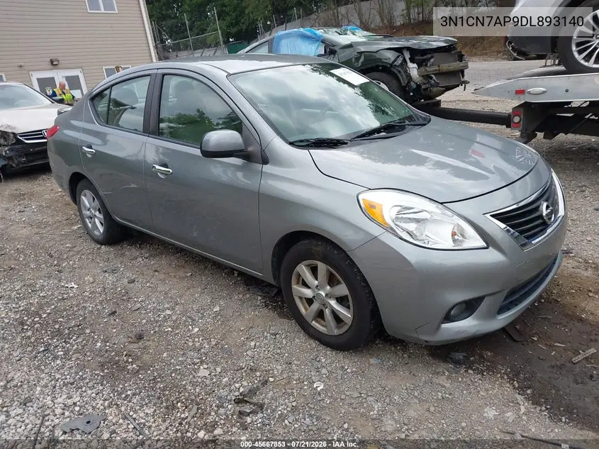 2013 Nissan Versa 1.6 Sl VIN: 3N1CN7AP9DL893140 Lot: 45667853