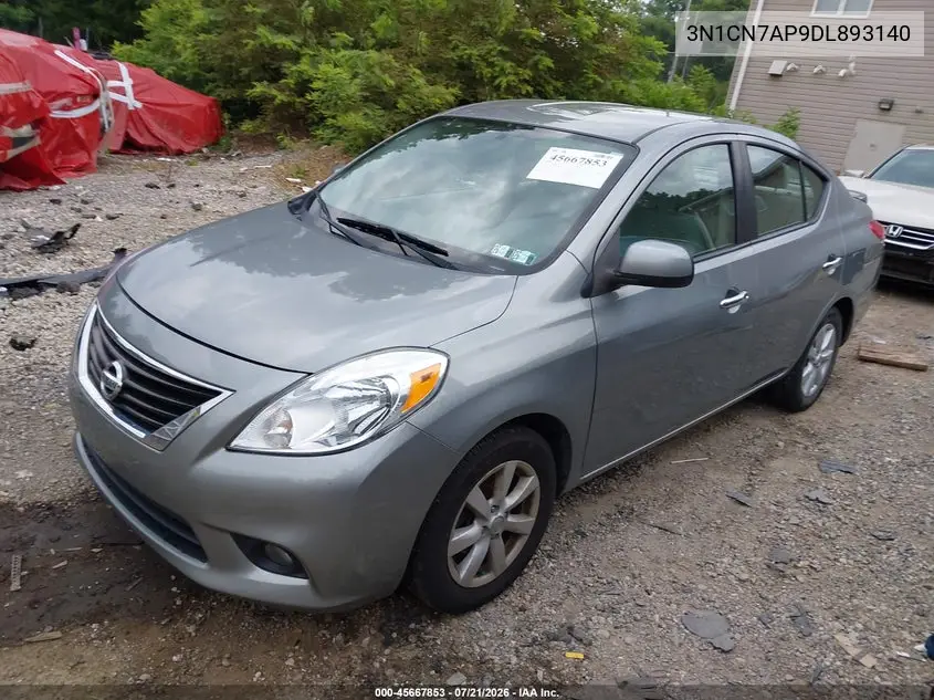 2013 Nissan Versa 1.6 Sl VIN: 3N1CN7AP9DL893140 Lot: 45667853