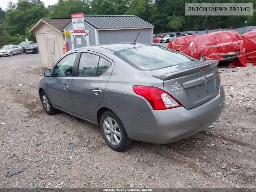 2013 Nissan Versa 1.6 Sl VIN: 3N1CN7AP9DL893140 Lot: 45667853