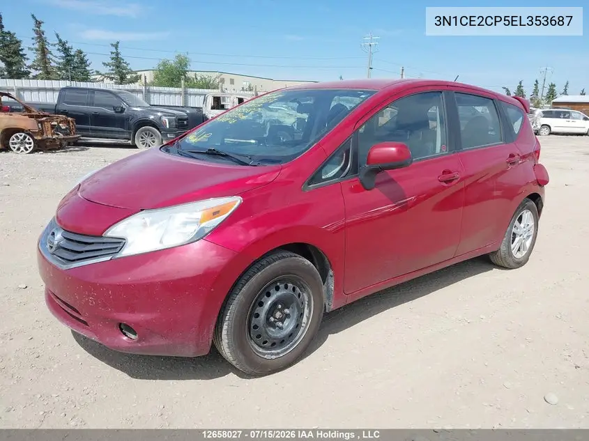 2014 Nissan Versa Note 1.6 S/1.6 Sl/1.6 Sv VIN: 3N1CE2CP5EL353687 Lot: 12658027