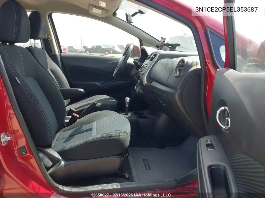 2014 Nissan Versa Note 1.6 S/1.6 Sl/1.6 Sv VIN: 3N1CE2CP5EL353687 Lot: 12658027