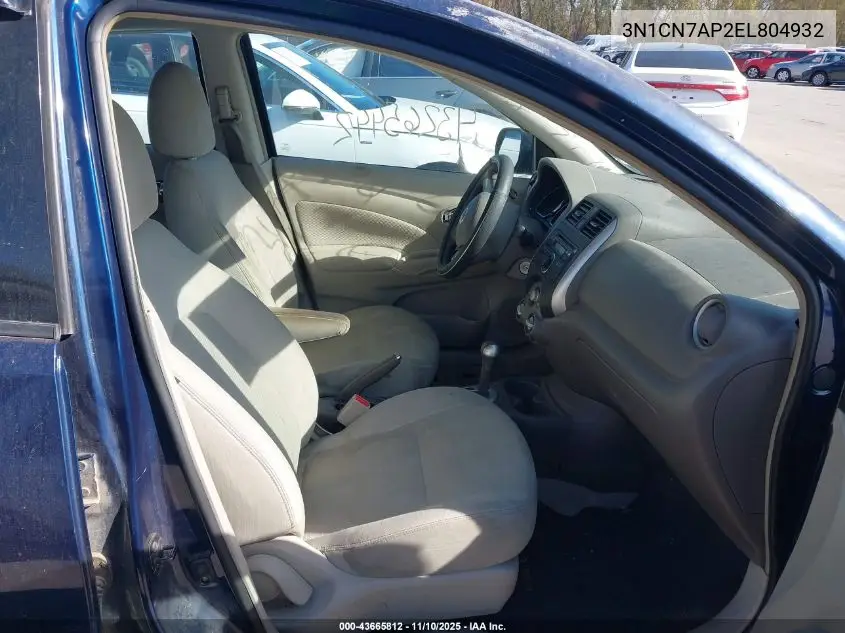 3N1CN7AP2EL804932 2014 Nissan Versa 1.6 Sv