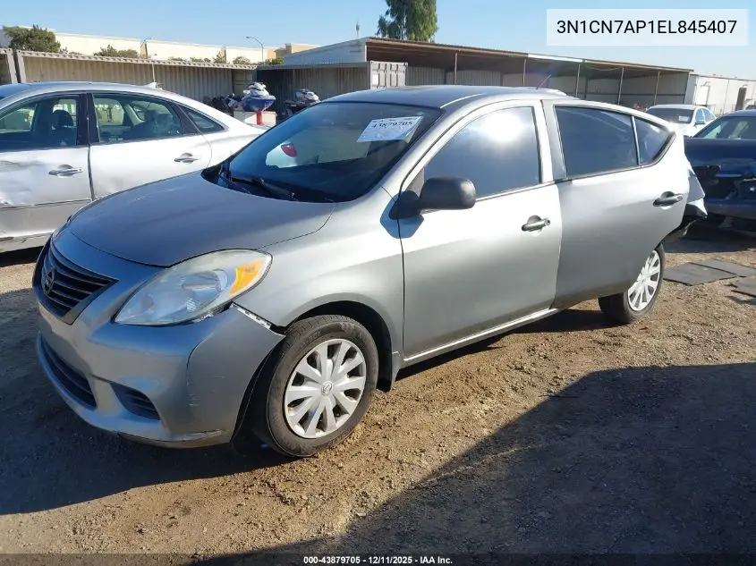 3N1CN7AP1EL845407 2014 Nissan Versa 1.6 S