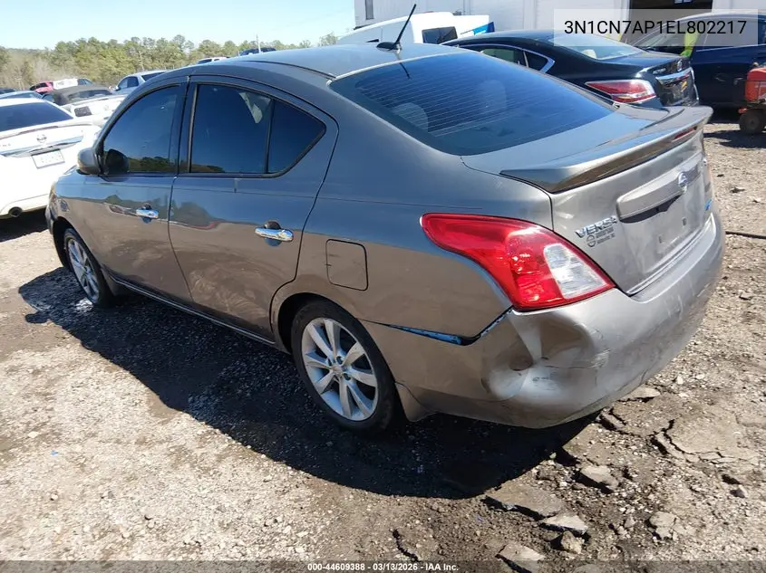 3N1CN7AP1EL802217 2014 Nissan Versa 1.6 Sl