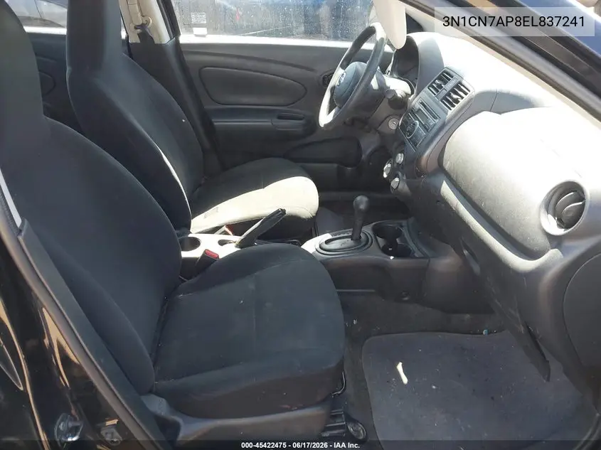 2014 Nissan Versa 1.6 S+ VIN: 3N1CN7AP8EL837241 Lot: 45422475