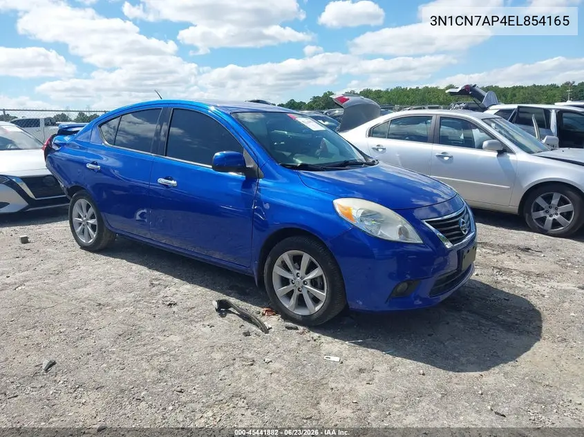 2014 Nissan Versa 1.6 Sl VIN: 3N1CN7AP4EL854165 Lot: 45441882