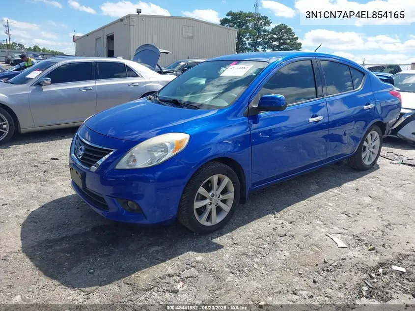 2014 Nissan Versa 1.6 Sl VIN: 3N1CN7AP4EL854165 Lot: 45441882