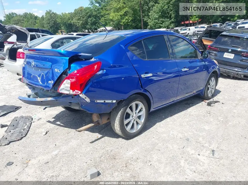 2014 Nissan Versa 1.6 Sl VIN: 3N1CN7AP4EL854165 Lot: 45441882
