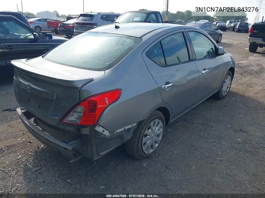 2014 Nissan Versa 1.6 Sv VIN: 3N1CN7AP2EL843276 Lot: 45547559