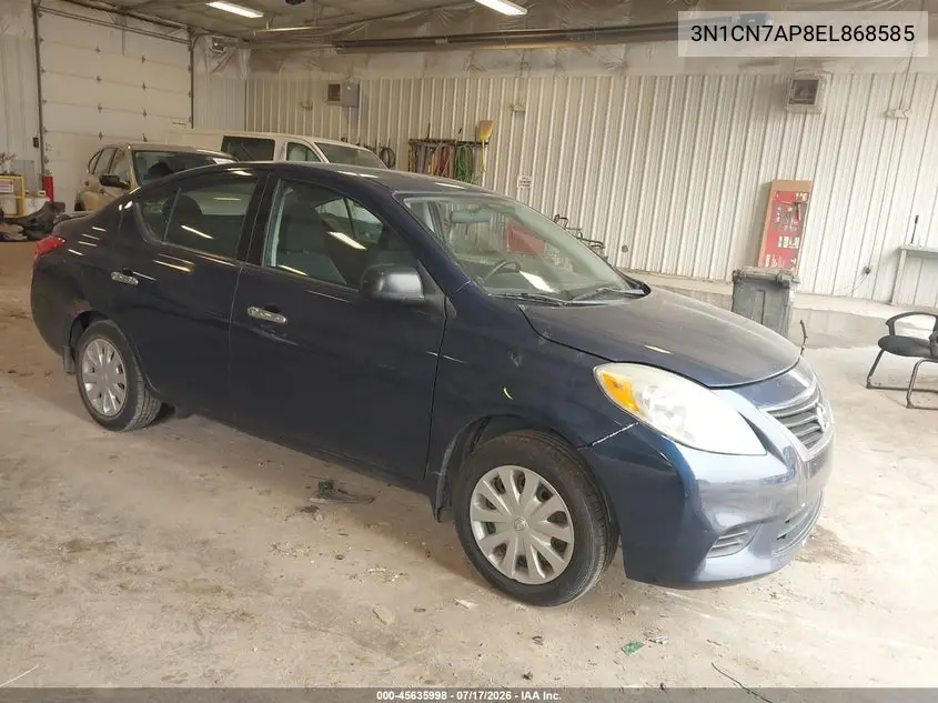 2014 Nissan Versa 1.6 S/1.6 S+/1.6 Sl/1.6 Sv/S VIN: 3N1CN7AP8EL868585 Lot: 45635998