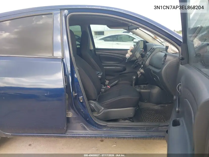 2014 Nissan Versa 1.6 S+ VIN: 3N1CN7AP3EL868204 Lot: 45658827