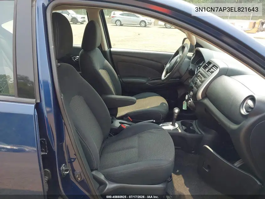 2014 Nissan Versa 1.6 Sv VIN: 3N1CN7AP3EL821643 Lot: 45660925