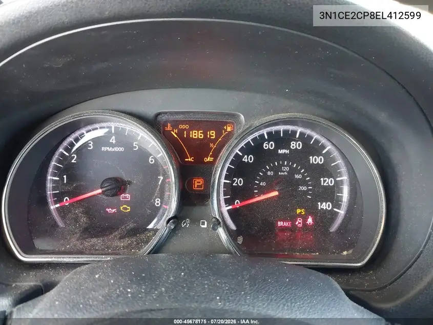 2014 Nissan Versa Note Sv VIN: 3N1CE2CP8EL412599 Lot: 45678175