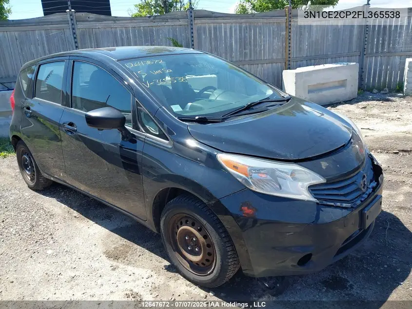 2015 Nissan Versa VIN: 3N1CE2CP2FL365538 Lot: 12647672