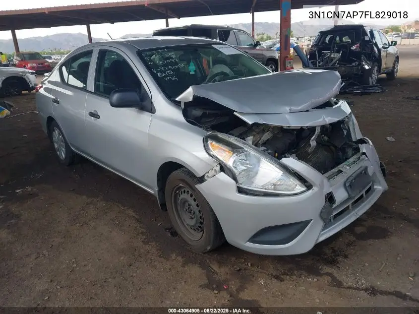 3N1CN7AP7FL829018 2015 Nissan Versa 1.6 S+