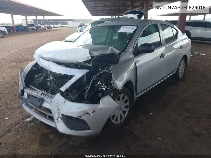 3N1CN7AP7FL829018 2015 Nissan Versa 1.6 S+