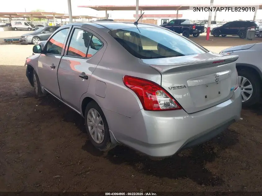 3N1CN7AP7FL829018 2015 Nissan Versa 1.6 S+