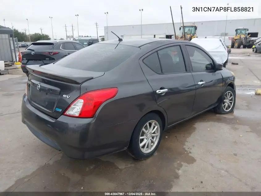 3N1CN7AP8FL858821 2015 Nissan Versa 1.6 S/1.6 S+/1.6 Sl/1.6 Sv