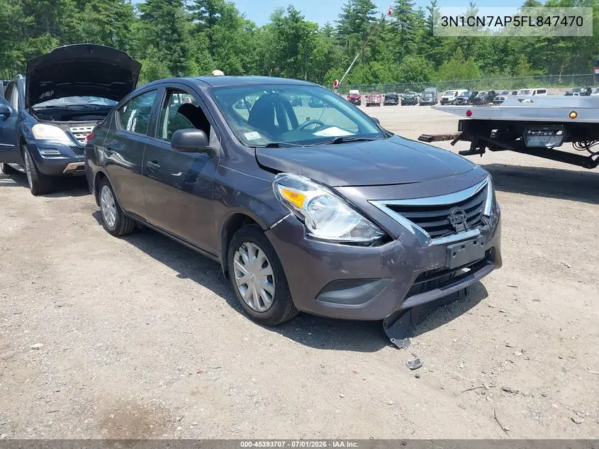 2015 Nissan Versa 1.6 S+ VIN: 3N1CN7AP5FL847470 Lot: 45393707