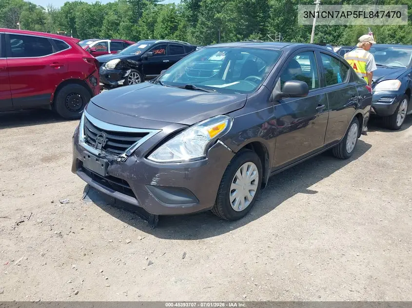 2015 Nissan Versa 1.6 S+ VIN: 3N1CN7AP5FL847470 Lot: 45393707