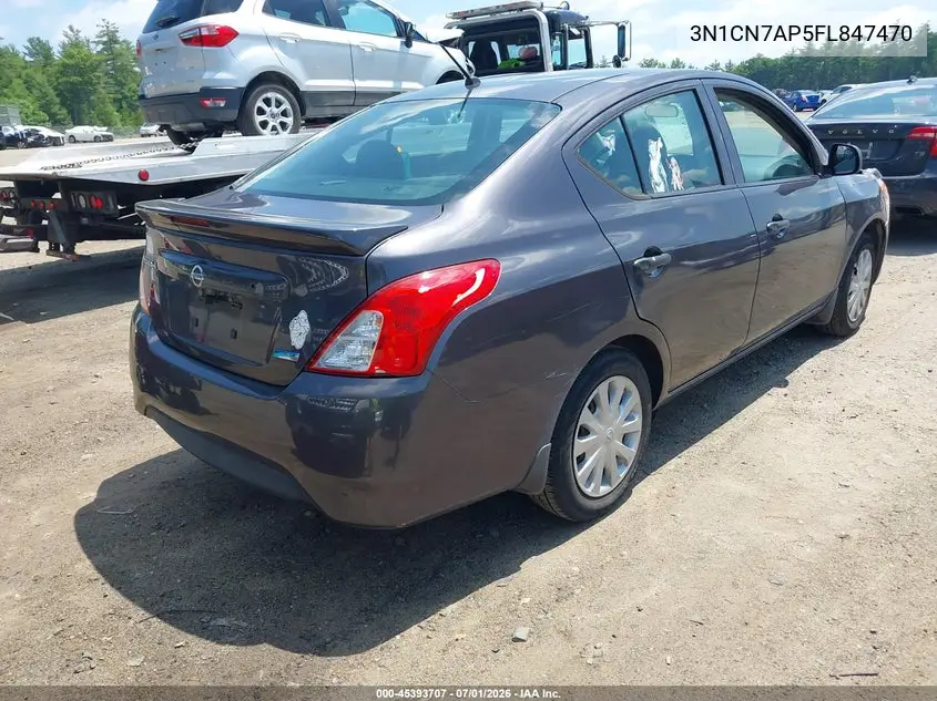 2015 Nissan Versa 1.6 S+ VIN: 3N1CN7AP5FL847470 Lot: 45393707
