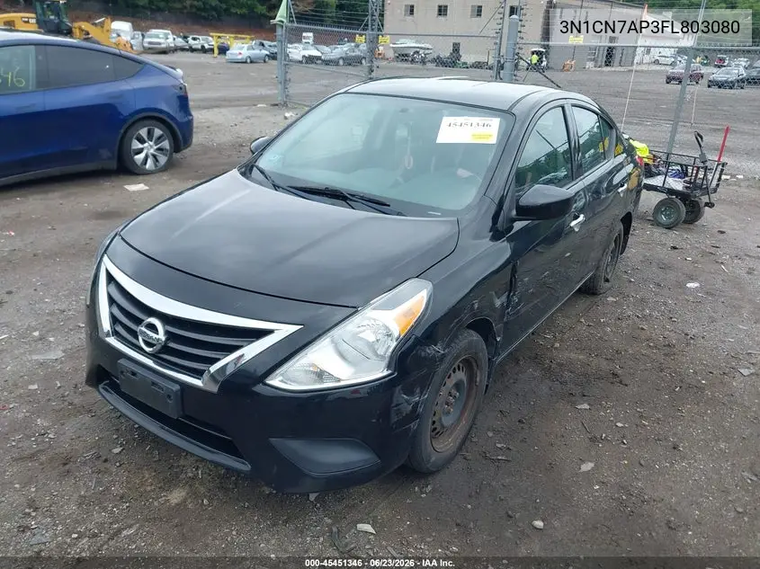 2015 Nissan Versa 1.6 Sv VIN: 3N1CN7AP3FL803080 Lot: 45451346