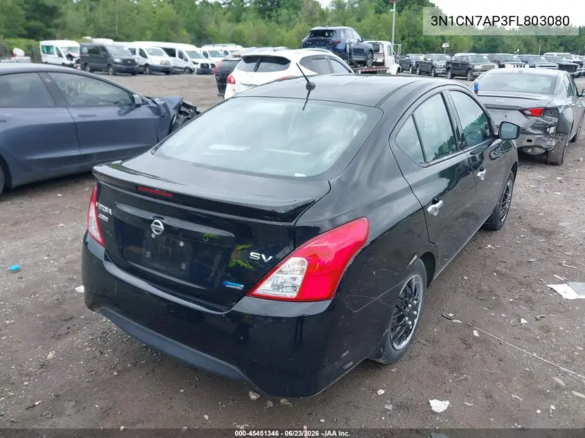 2015 Nissan Versa 1.6 Sv VIN: 3N1CN7AP3FL803080 Lot: 45451346