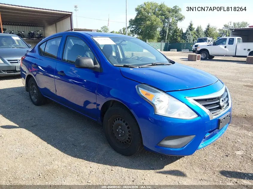 2015 Nissan Versa 1.6 S+ VIN: 3N1CN7AP0FL818264 Lot: 45459142